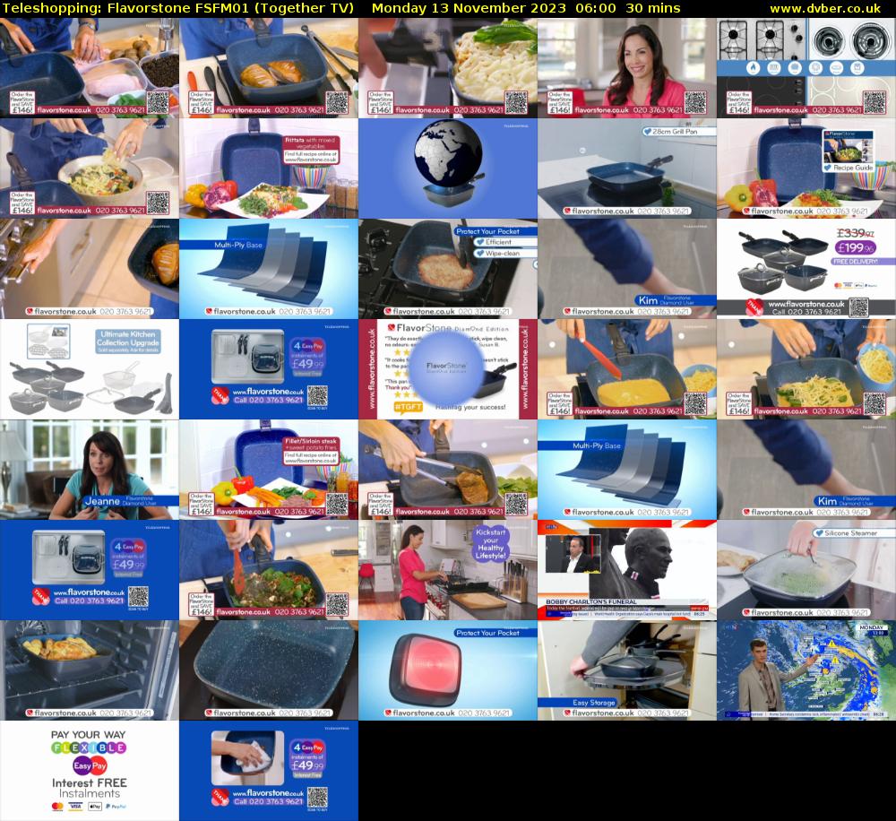 Teleshopping: Flavorstone FSFM01 (Together TV) Monday 13 November 2023 06:00 - 06:30