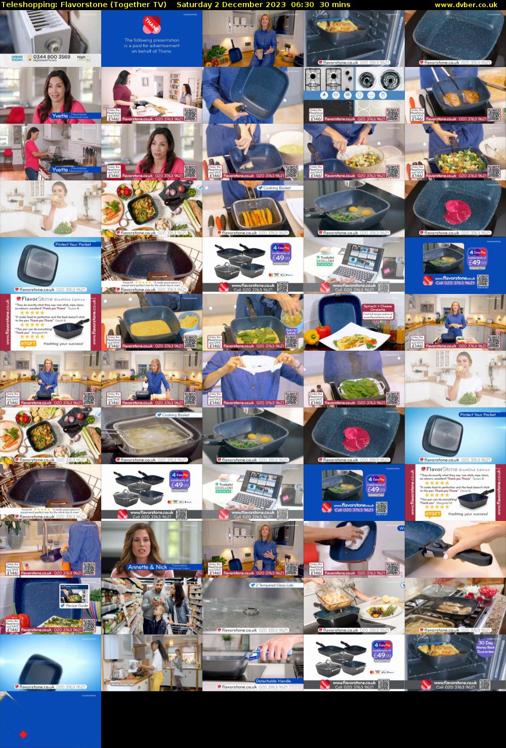 Teleshopping: Flavorstone (Together TV) Saturday 2 December 2023 06:30 - 07:00