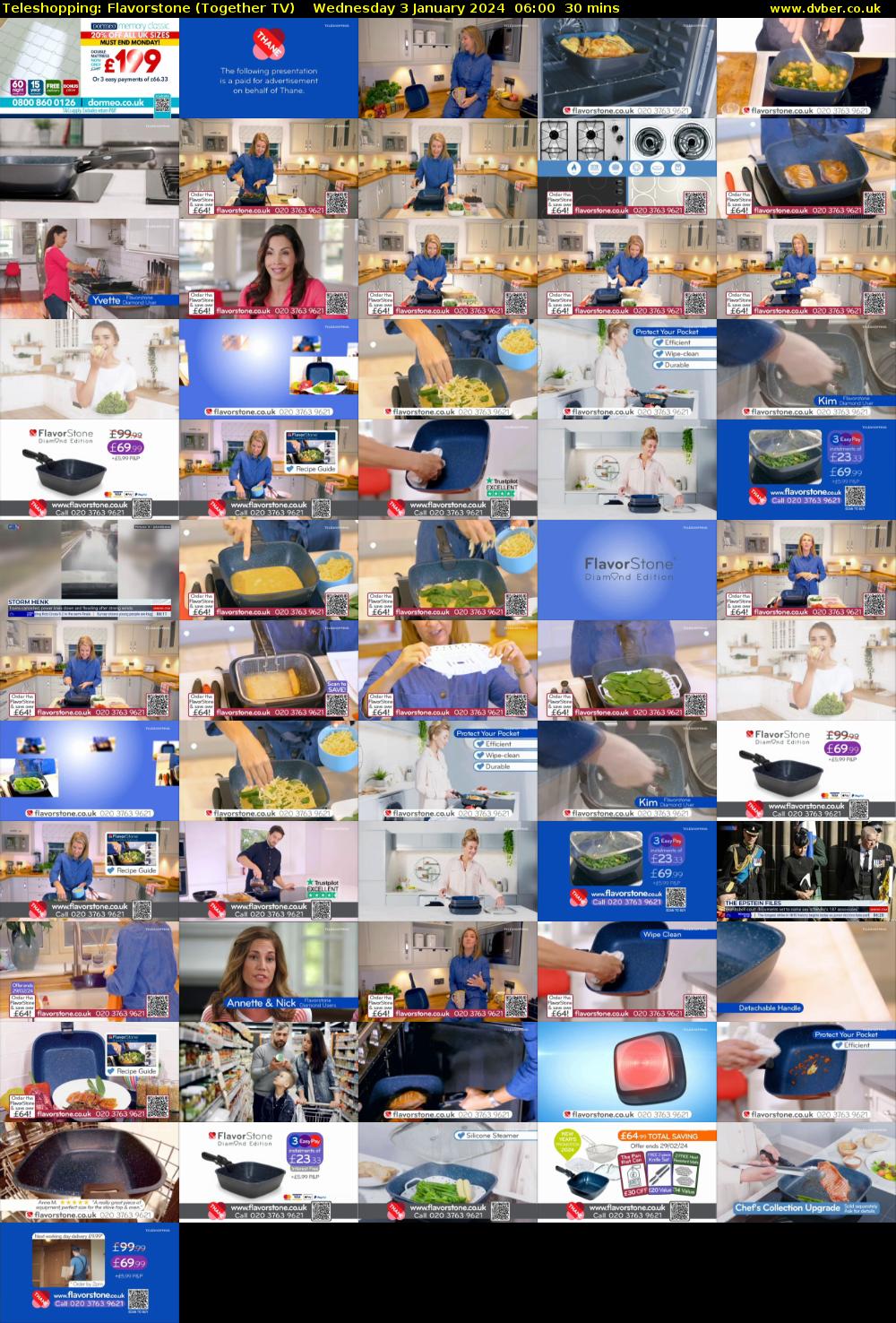 Teleshopping: Flavorstone (Together TV) Wednesday 3 January 2024 06:00 - 06:30