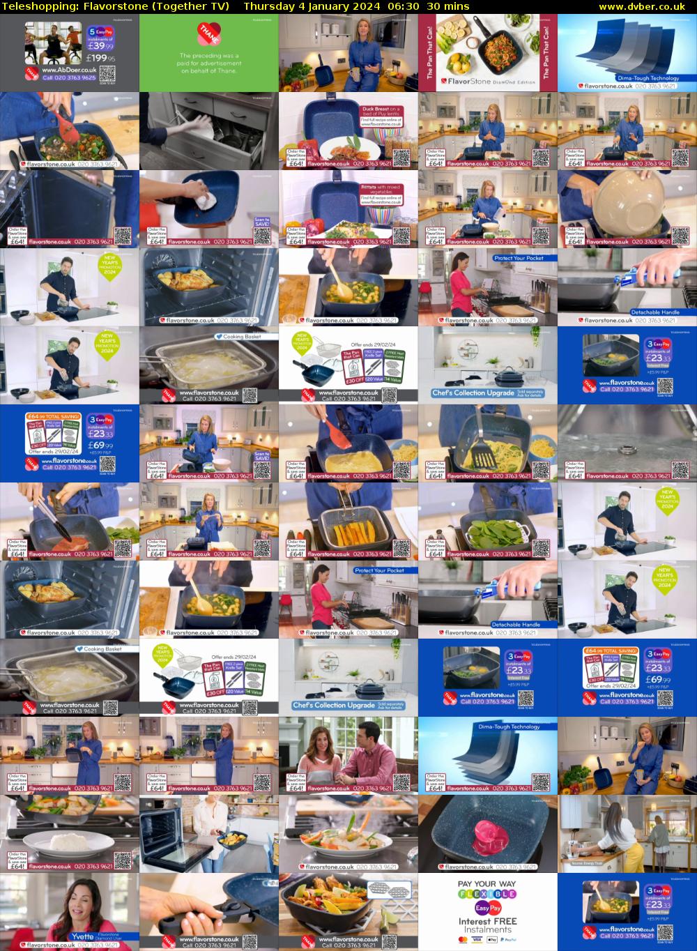 Teleshopping: Flavorstone (Together TV) Thursday 4 January 2024 06:30 - 07:00