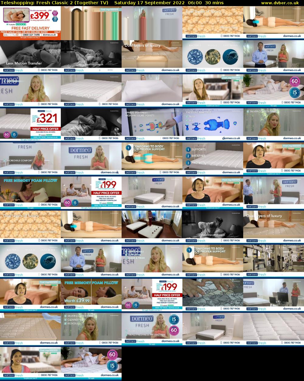Teleshopping: Fresh Classic 2 (Together TV) Saturday 17 September 2022 06:00 - 06:30