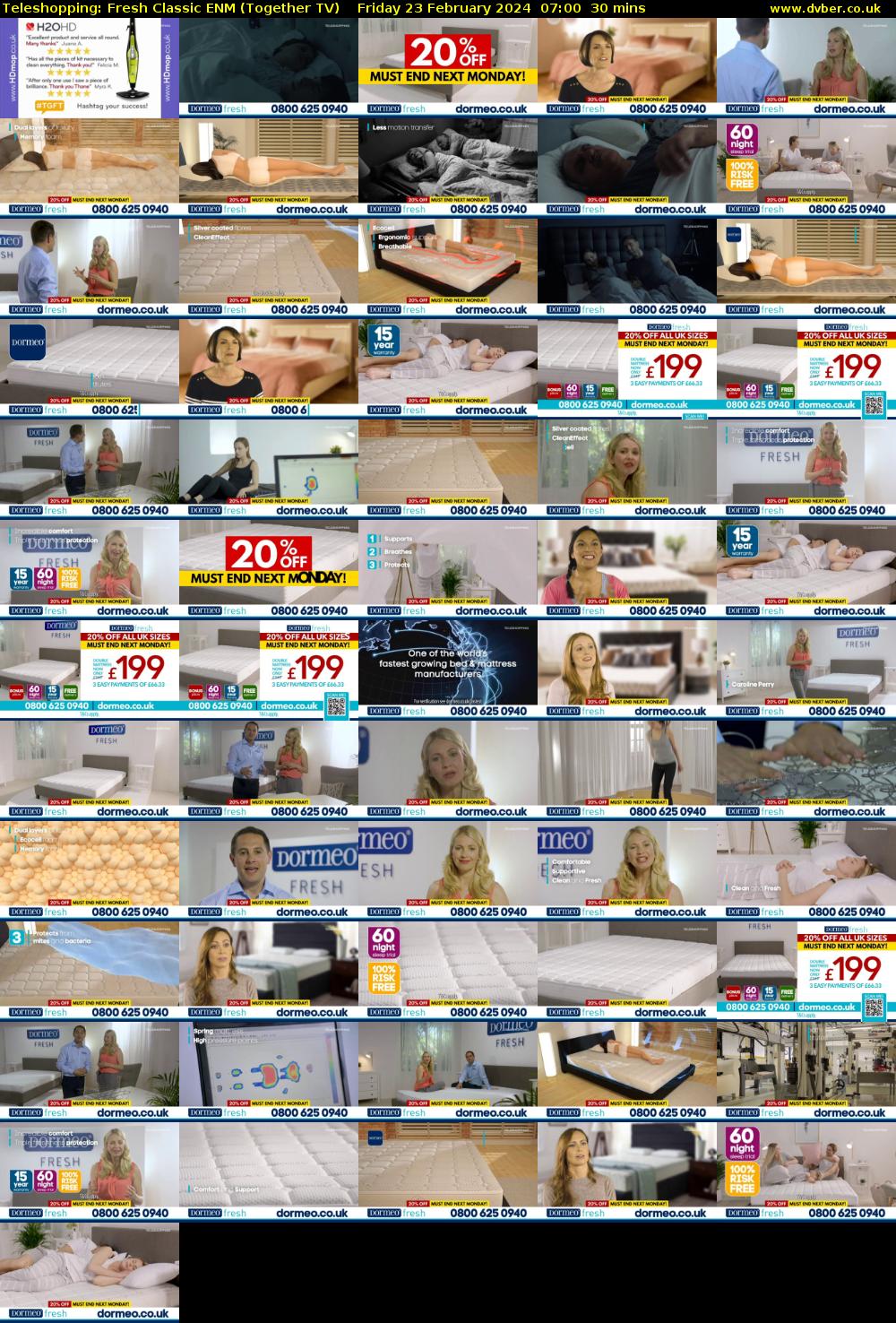 Teleshopping: Fresh Classic ENM (Together TV) Friday 23 February 2024 07:00 - 07:30