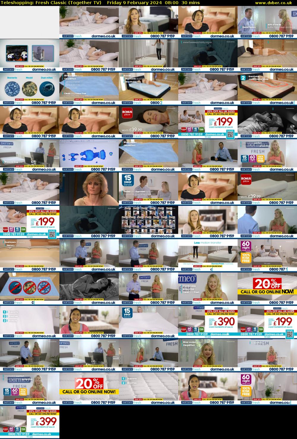 Teleshopping: Fresh Classic (Together TV) Friday 9 February 2024 08:00 - 08:30