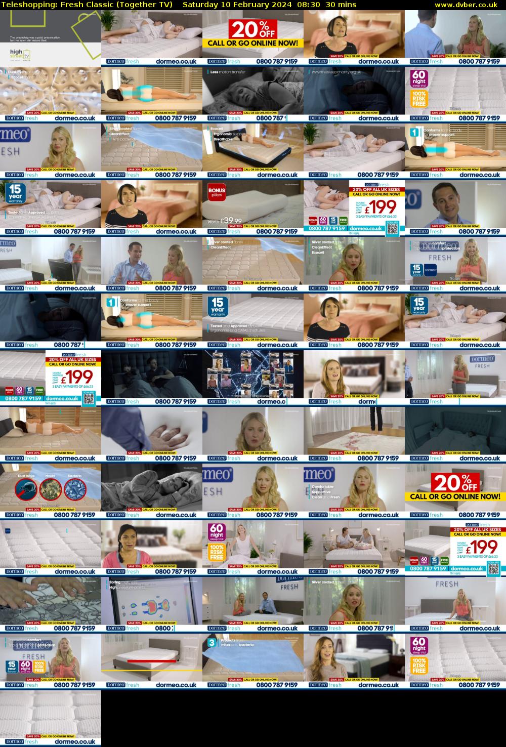 Teleshopping: Fresh Classic (Together TV) Saturday 10 February 2024 08:30 - 09:00