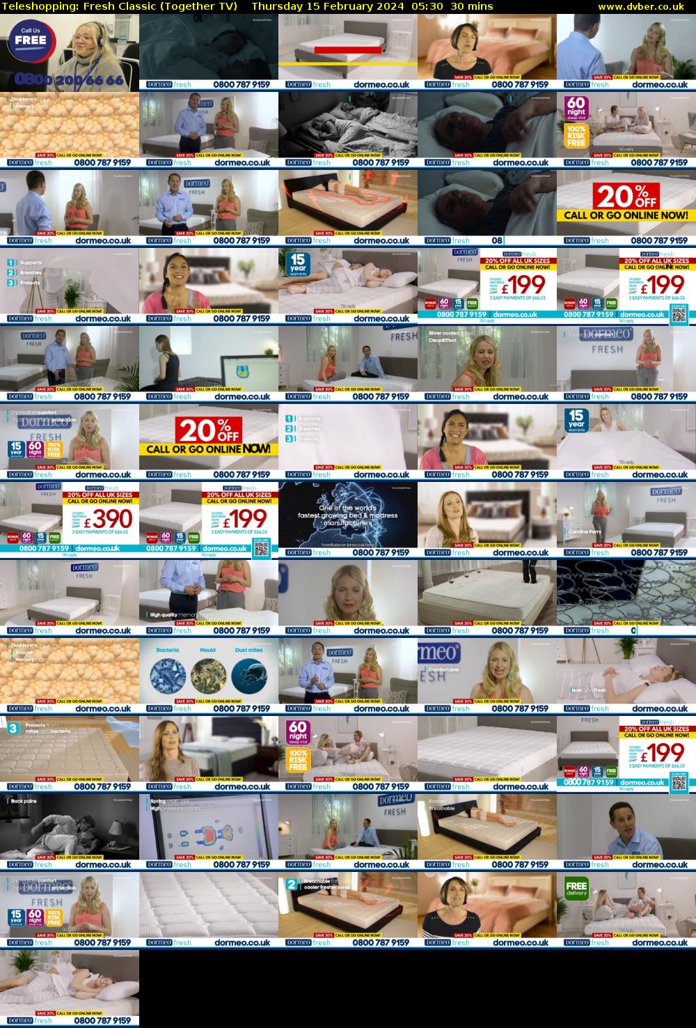 Teleshopping: Fresh Classic (Together TV) Thursday 15 February 2024 05:30 - 06:00