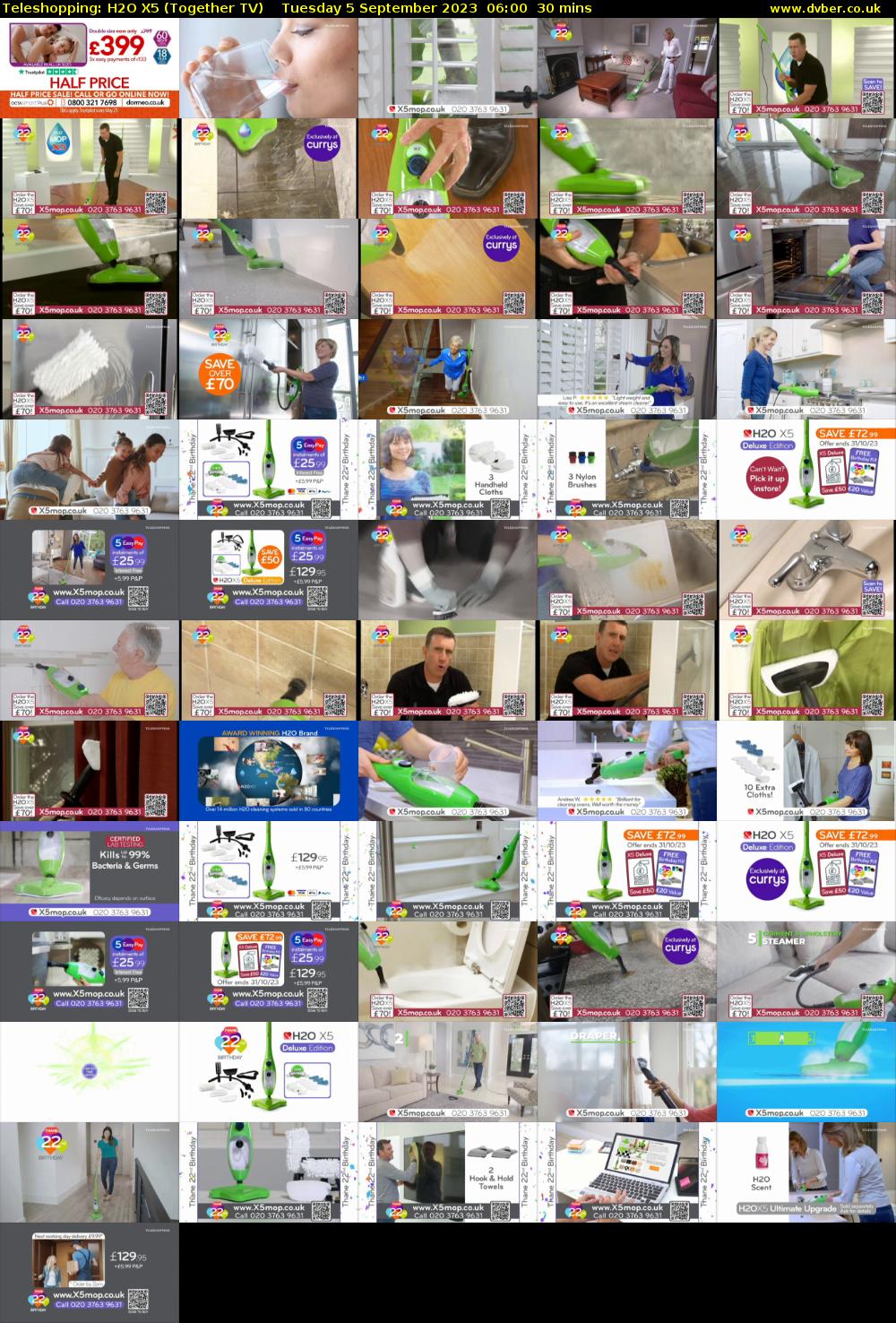Teleshopping: H2O X5 (Together TV) Tuesday 5 September 2023 06:00 - 06:30
