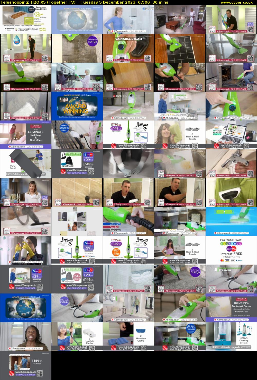 Teleshopping: H2O X5 (Together TV) Tuesday 5 December 2023 07:00 - 07:30