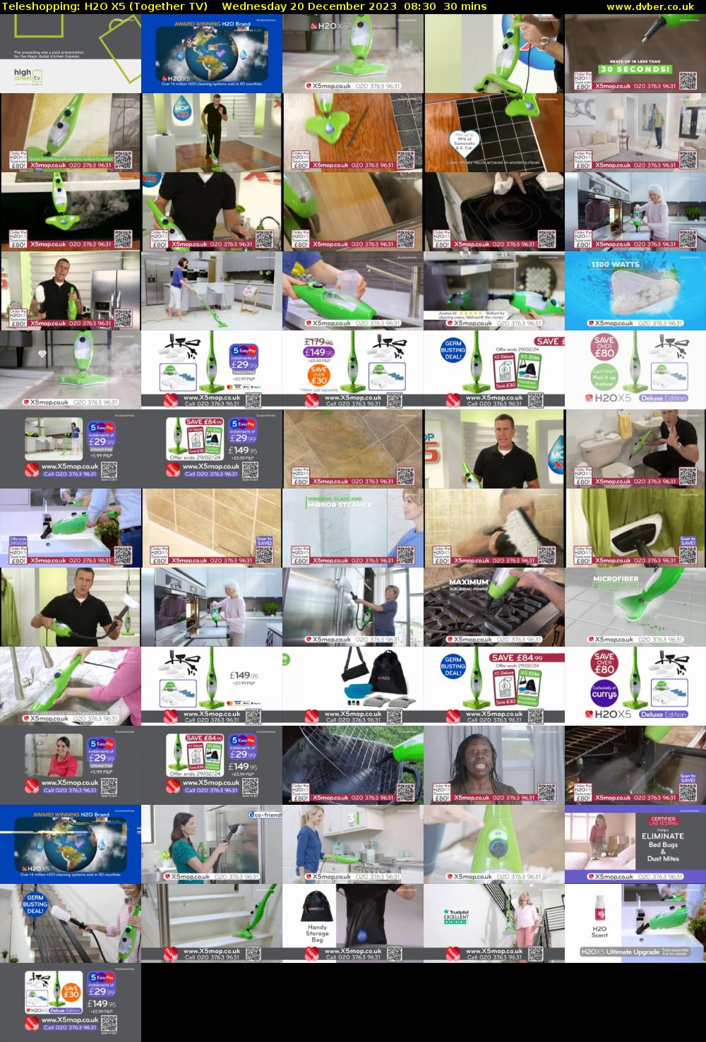 Teleshopping: H2O X5 (Together TV) Wednesday 20 December 2023 08:30 - 09:00
