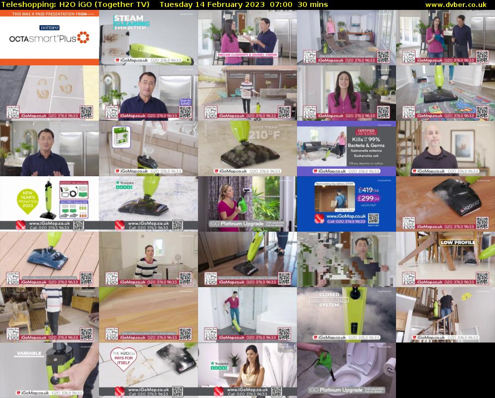 Teleshopping: H2O iGO (Together TV) Tuesday 14 February 2023 07:00 - 07:30