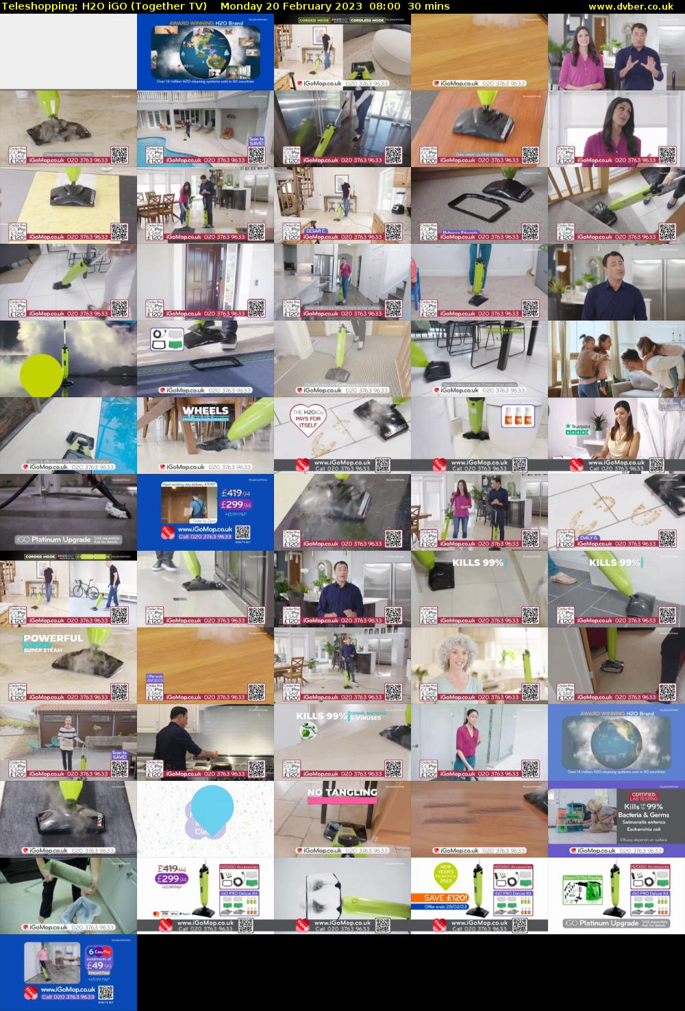 Teleshopping: H2O iGO (Together TV) Monday 20 February 2023 08:00 - 08:30