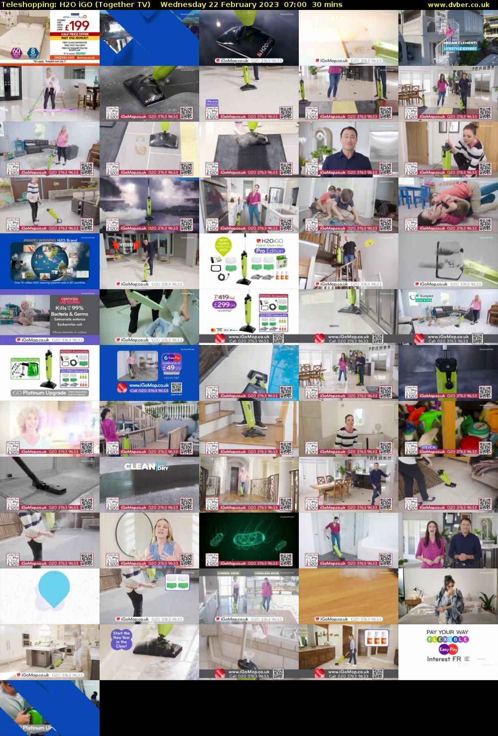 Teleshopping: H2O iGO (Together TV) Wednesday 22 February 2023 07:00 - 07:30