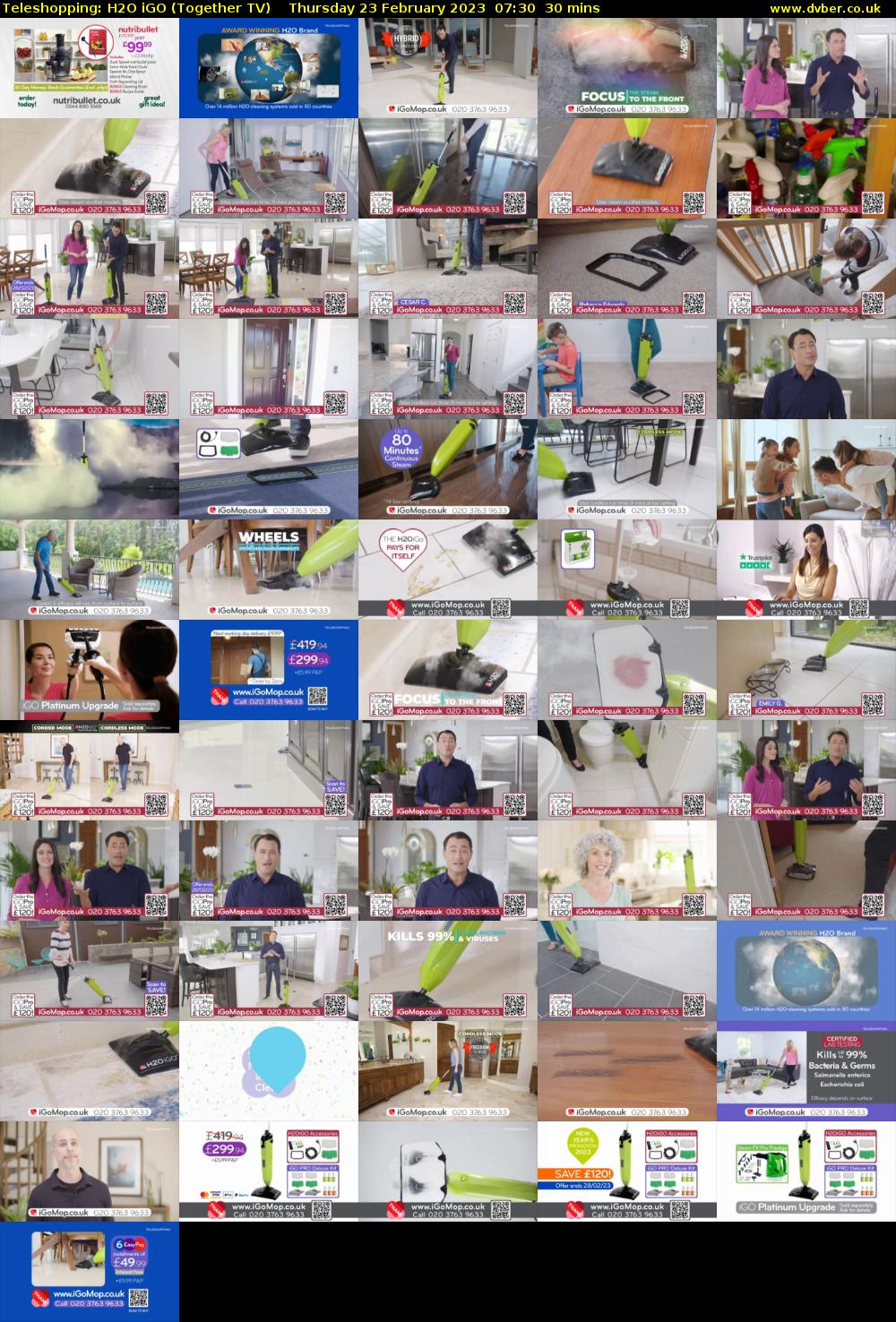 Teleshopping: H2O iGO (Together TV) Thursday 23 February 2023 07:30 - 08:00