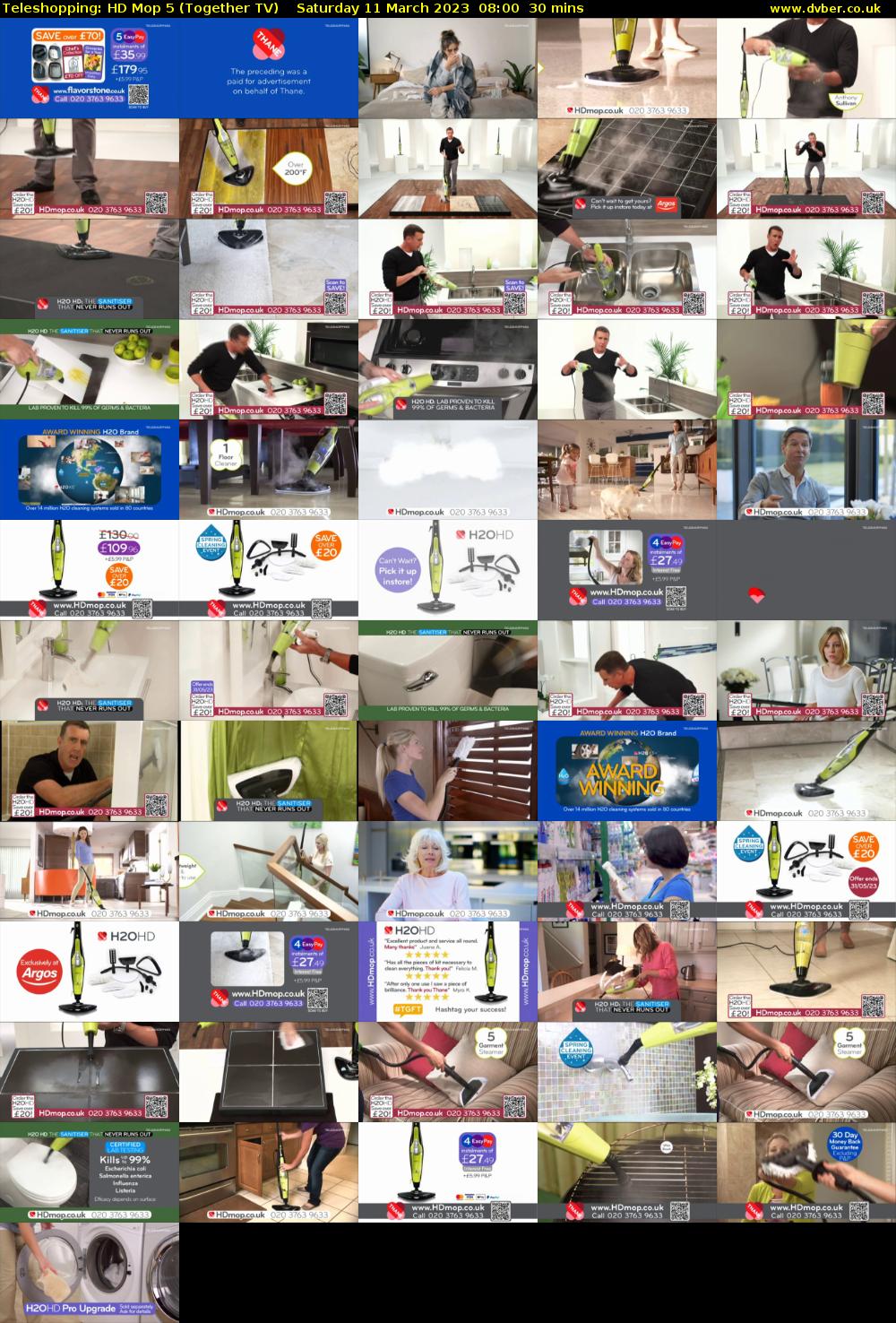 Teleshopping: HD Mop 5 (Together TV) Saturday 11 March 2023 08:00 - 08:30