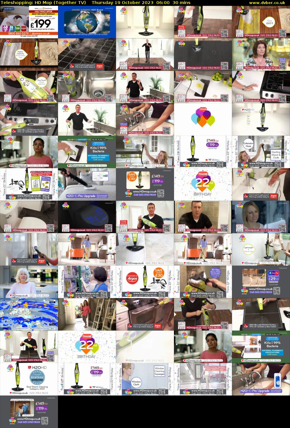 Teleshopping: HD Mop (Together TV) Thursday 19 October 2023 06:00 - 06:30