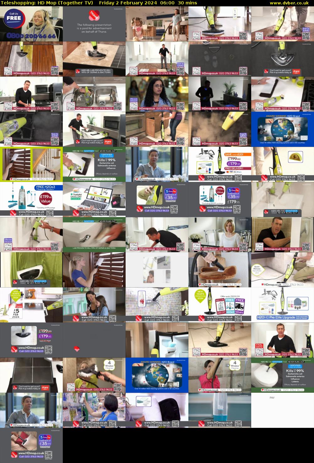 Teleshopping: HD Mop (Together TV) Friday 2 February 2024 06:00 - 06:30