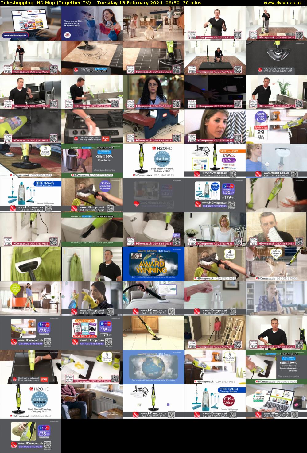 Teleshopping: HD Mop (Together TV) Tuesday 13 February 2024 06:30 - 07:00