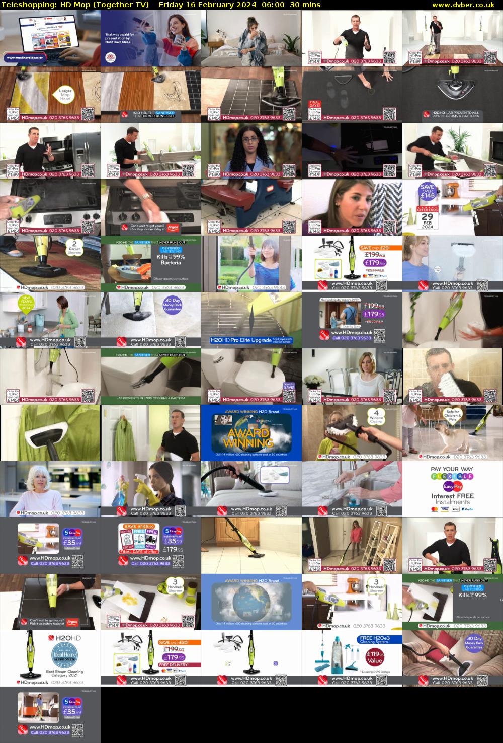 Teleshopping: HD Mop (Together TV) Friday 16 February 2024 06:00 - 06:30