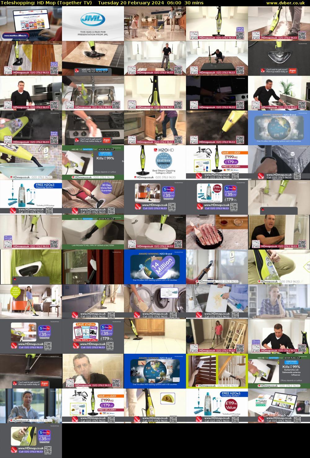 Teleshopping: HD Mop (Together TV) Tuesday 20 February 2024 06:00 - 06:30