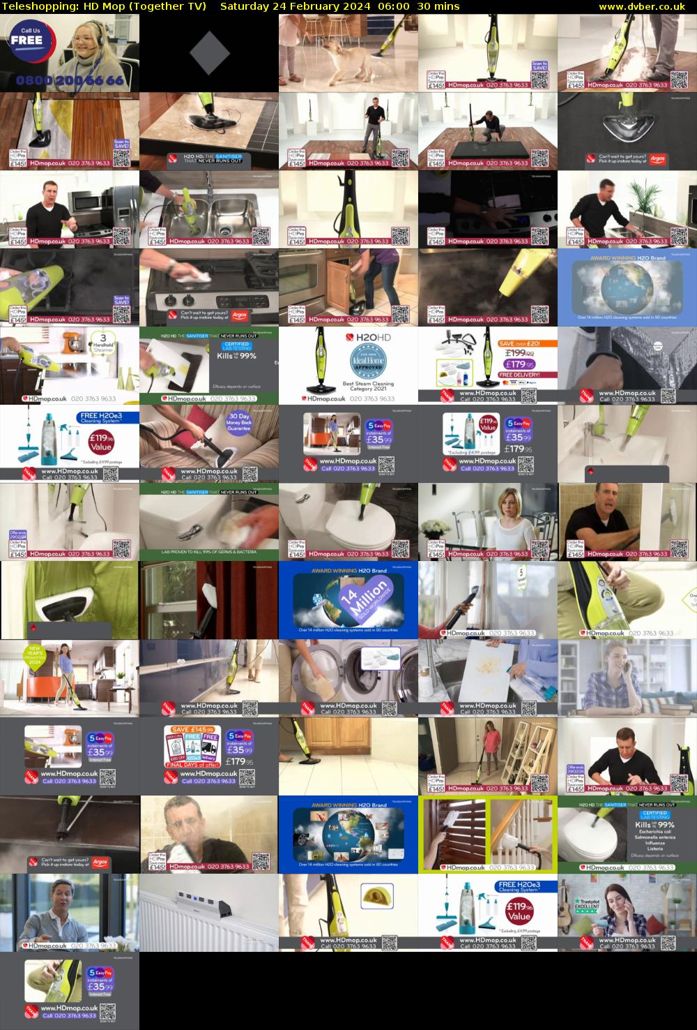 Teleshopping: HD Mop (Together TV) Saturday 24 February 2024 06:00 - 06:30
