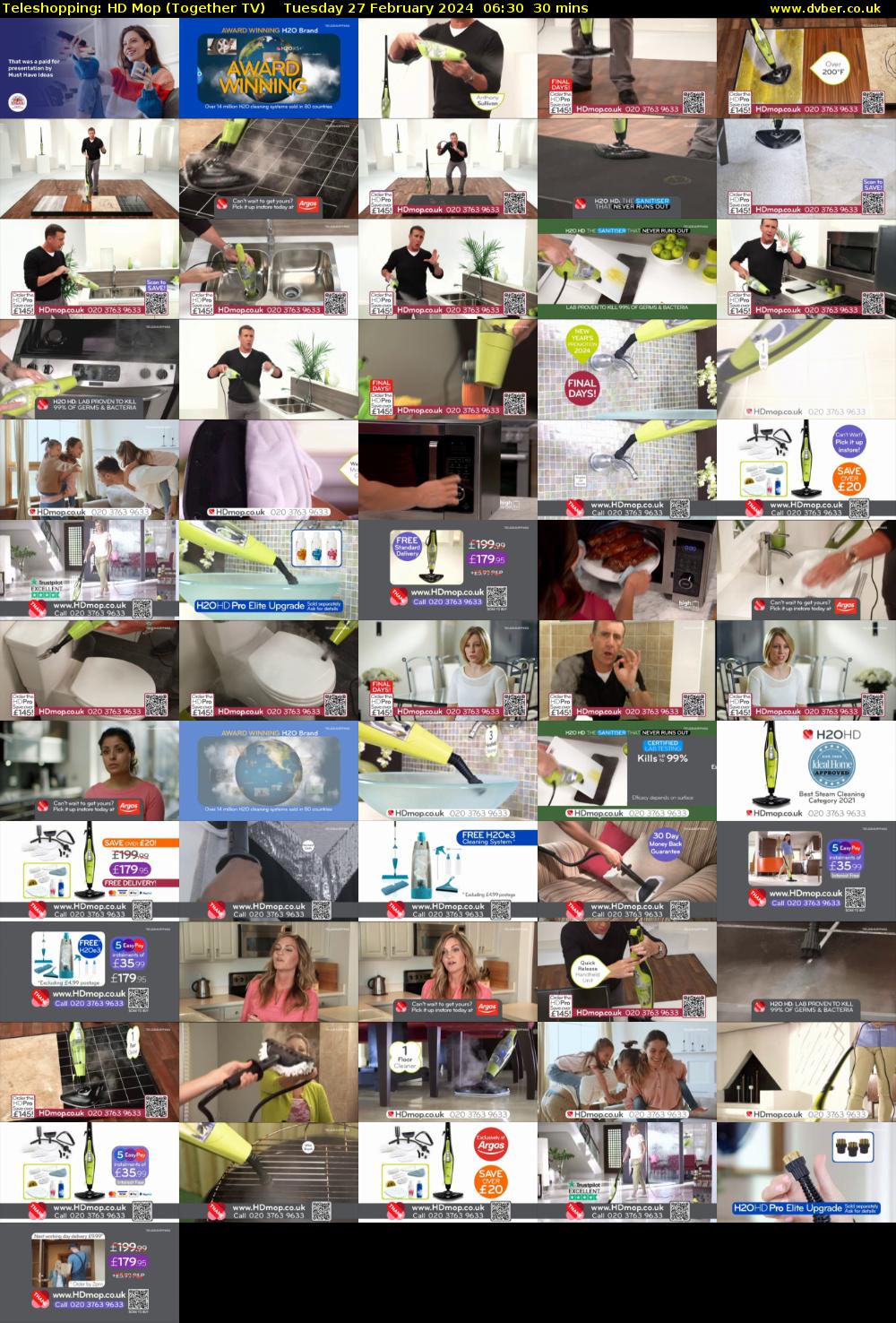 Teleshopping: HD Mop (Together TV) Tuesday 27 February 2024 06:30 - 07:00