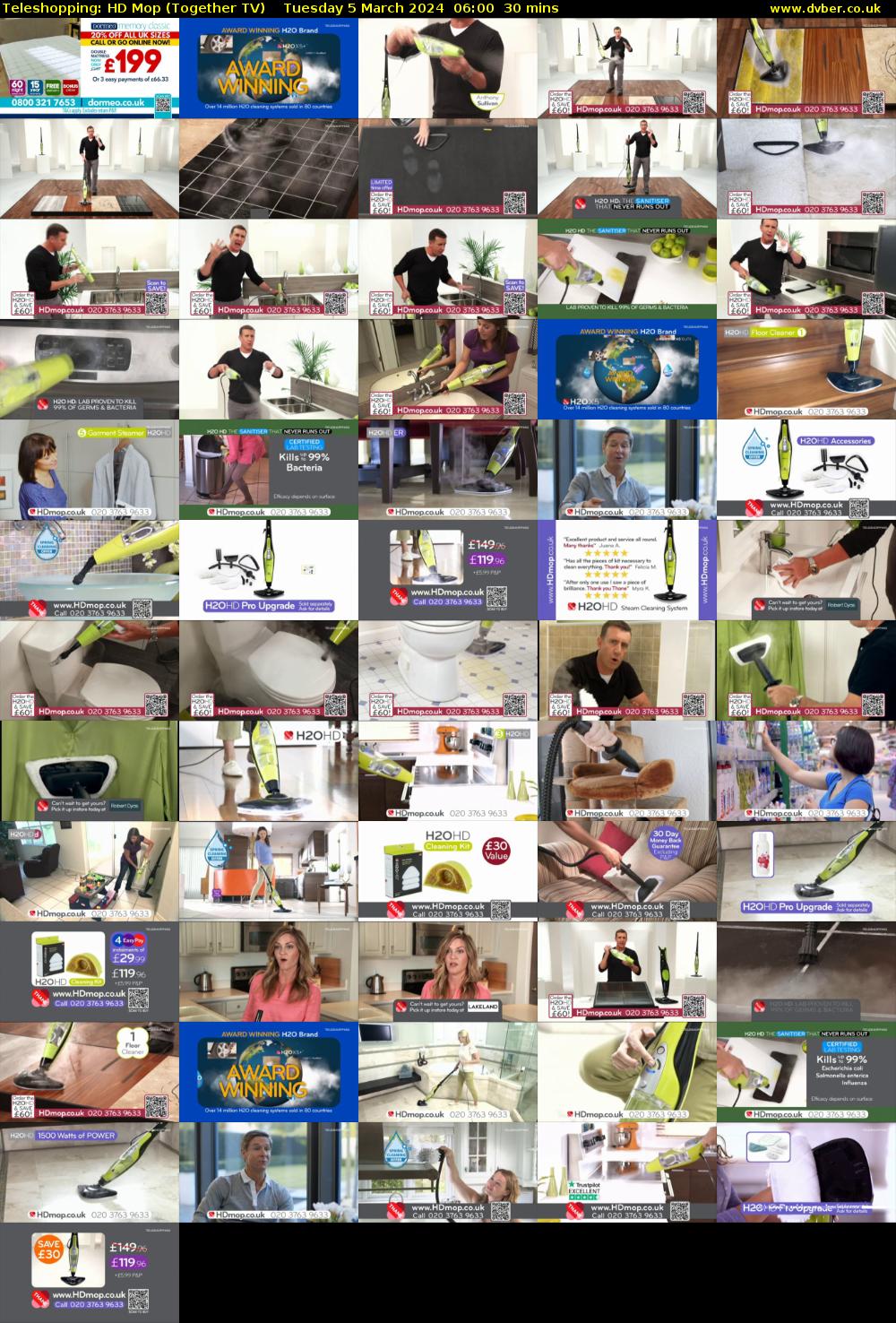 Teleshopping: HD Mop (Together TV) Tuesday 5 March 2024 06:00 - 06:30