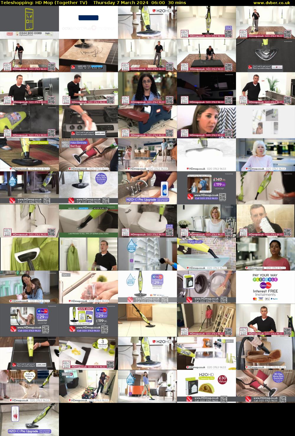 Teleshopping: HD Mop (Together TV) Thursday 7 March 2024 06:00 - 06:30