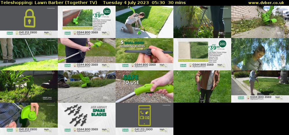 Teleshopping: Lawn Barber (Together TV) Tuesday 4 July 2023 05:30 - 06:00