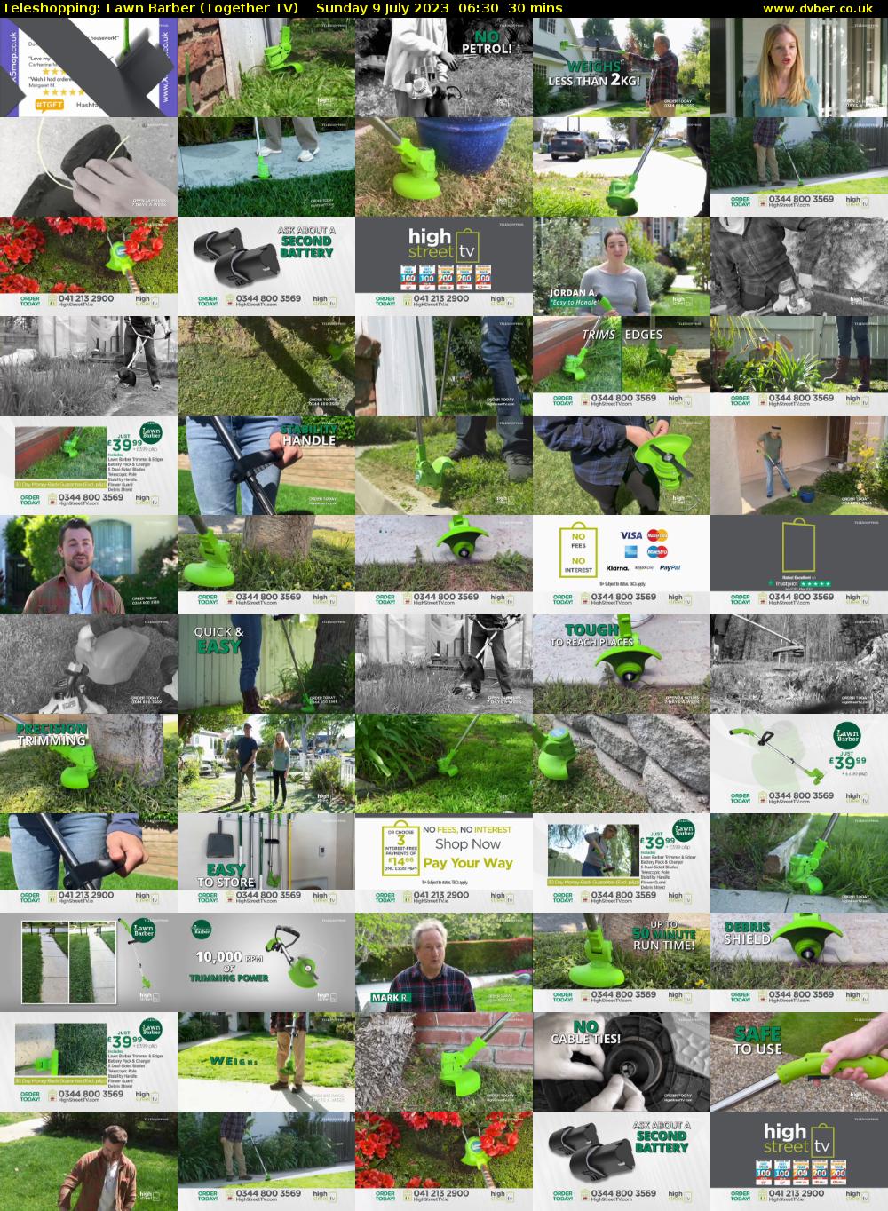 Teleshopping: Lawn Barber (Together TV) Sunday 9 July 2023 06:30 - 07:00