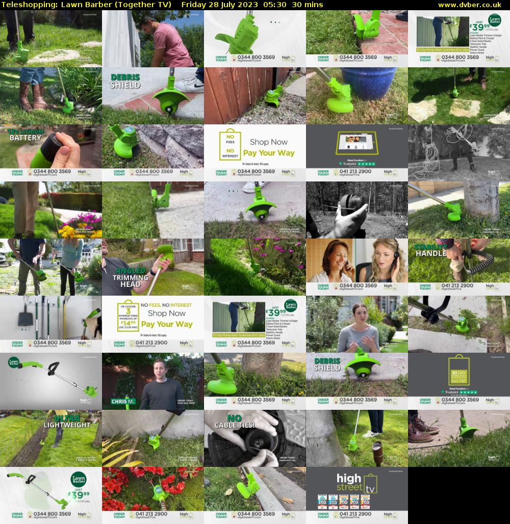 Teleshopping: Lawn Barber (Together TV) Friday 28 July 2023 05:30 - 06:00