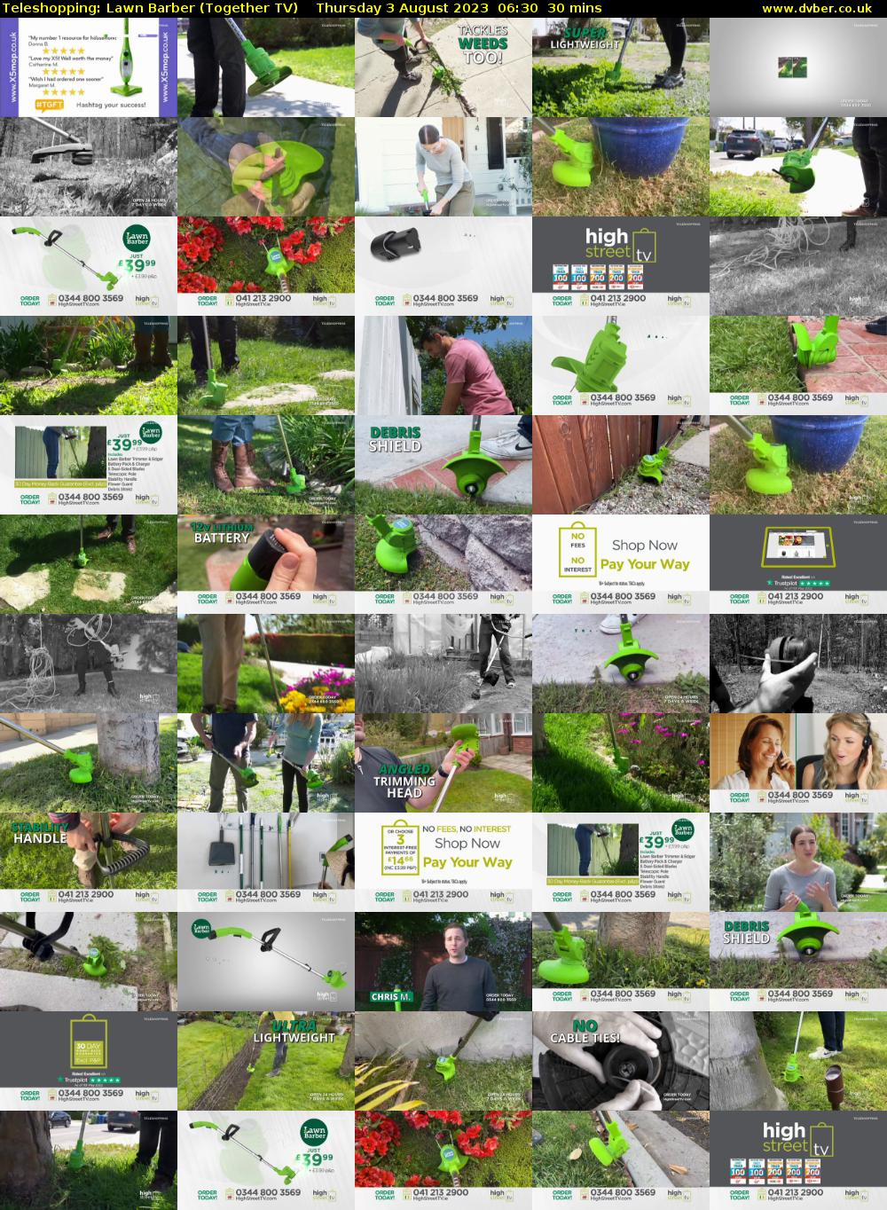 Teleshopping: Lawn Barber (Together TV) Thursday 3 August 2023 06:30 - 07:00