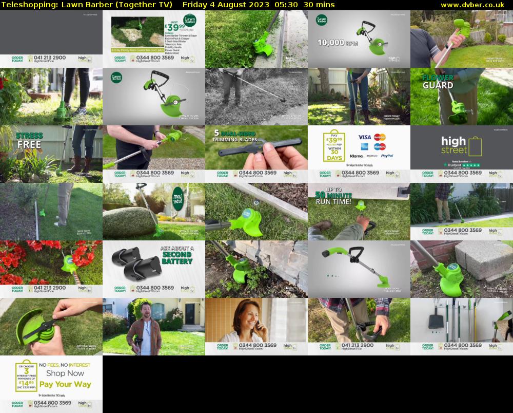 Teleshopping: Lawn Barber (Together TV) Friday 4 August 2023 05:30 - 06:00