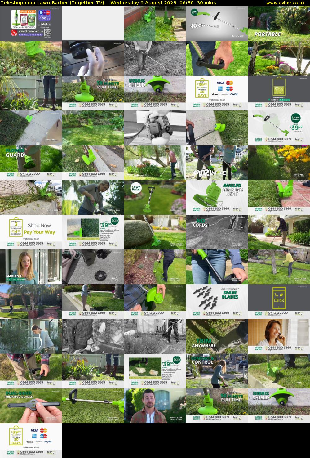 Teleshopping: Lawn Barber (Together TV) Wednesday 9 August 2023 06:30 - 07:00