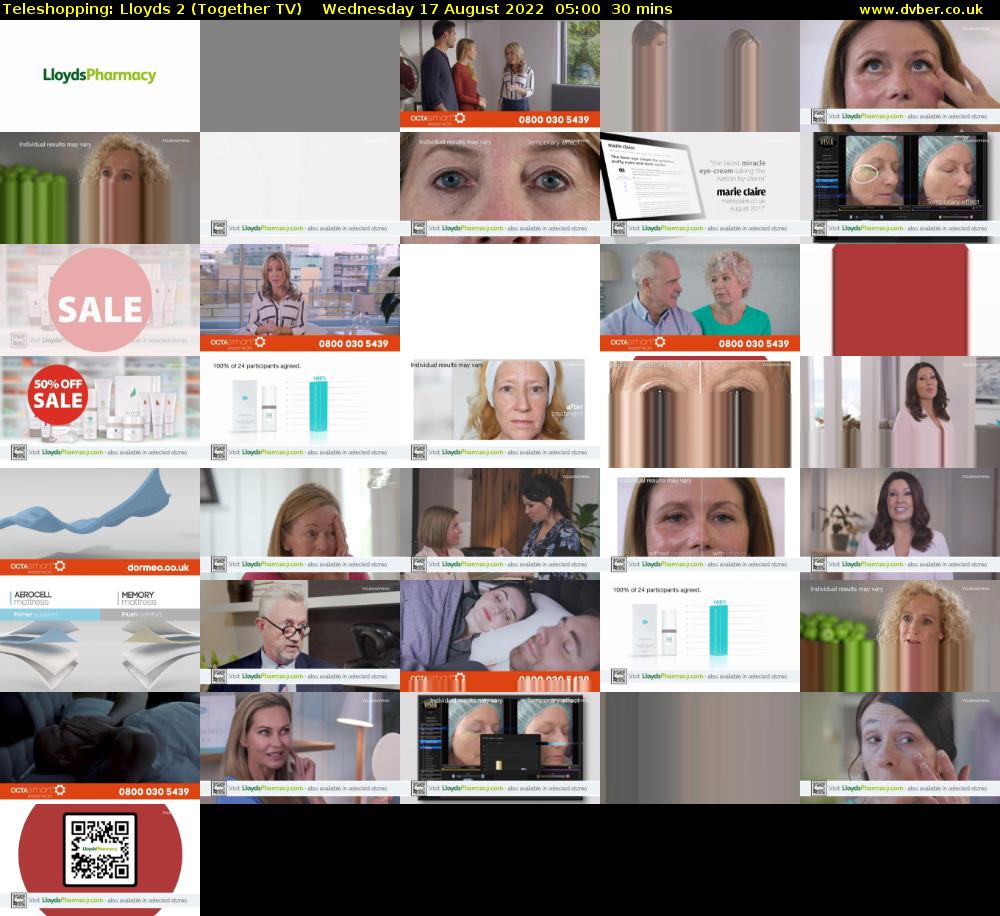 Teleshopping: Lloyds 2 (Together TV) Wednesday 17 August 2022 05:00 - 05:30