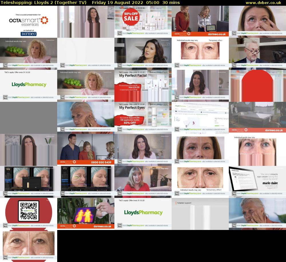 Teleshopping: Lloyds 2 (Together TV) Friday 19 August 2022 05:00 - 05:30