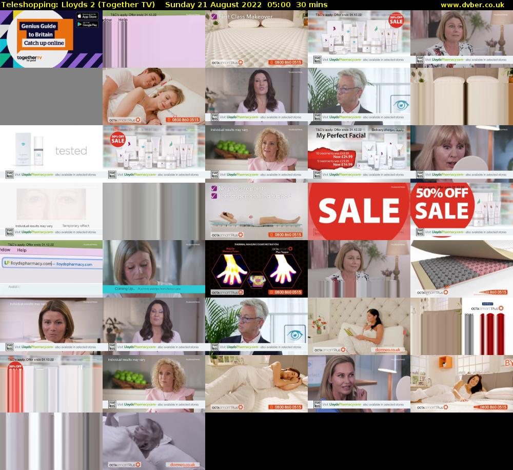 Teleshopping: Lloyds 2 (Together TV) Sunday 21 August 2022 05:00 - 05:30