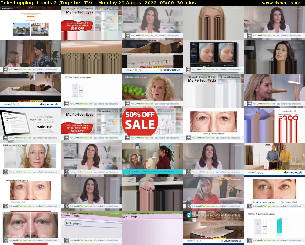 Teleshopping: Lloyds 2 (Together TV) Monday 29 August 2022 05:00 - 05:30