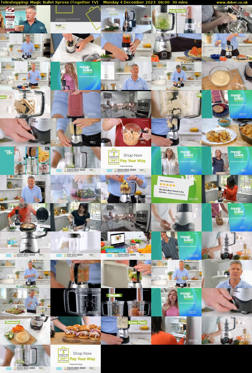 Teleshopping: Magic Bullet Xpress (Together TV) Monday 4 December 2023 06:00 - 06:30