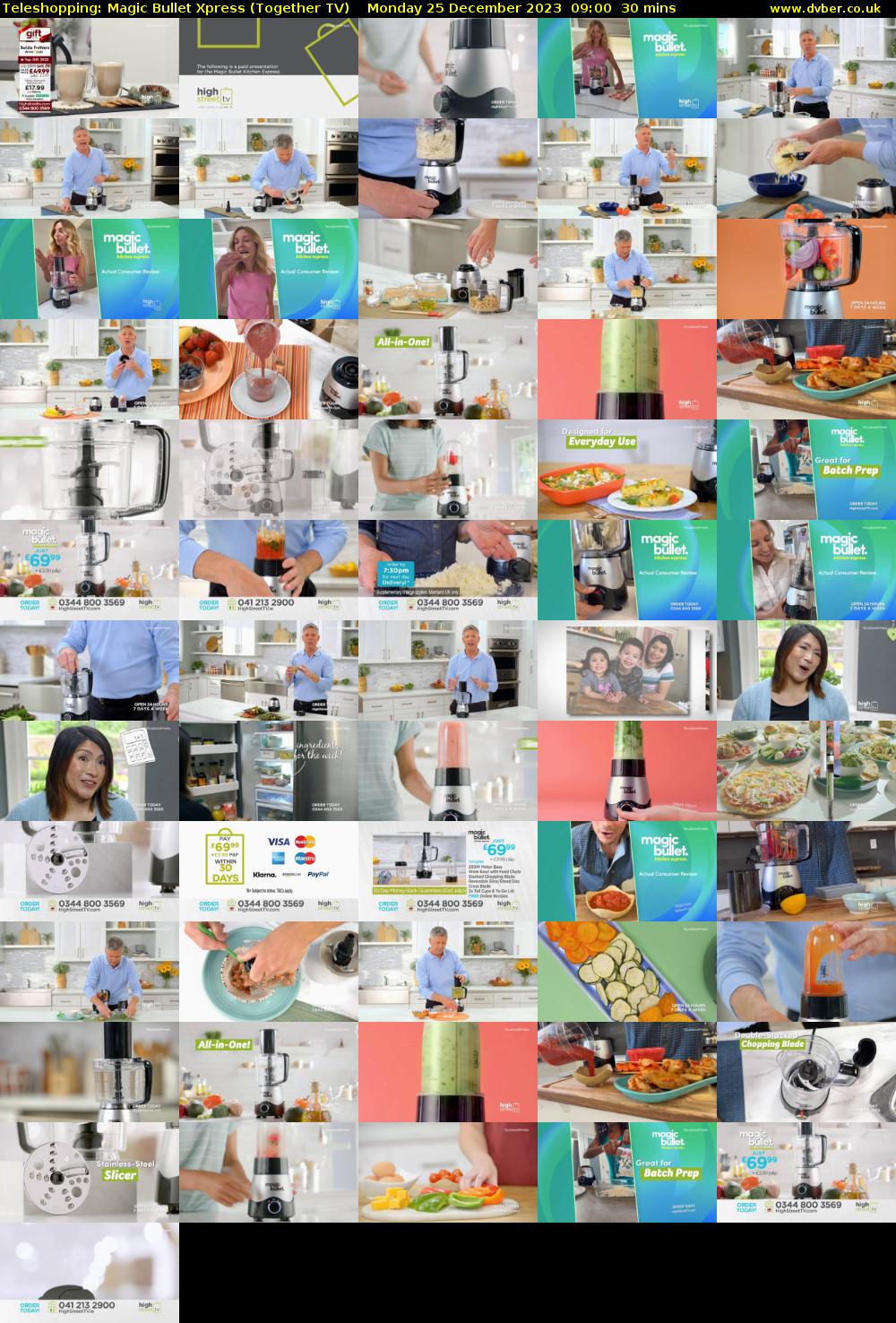 Teleshopping: Magic Bullet Xpress (Together TV) Monday 25 December 2023 09:00 - 09:30