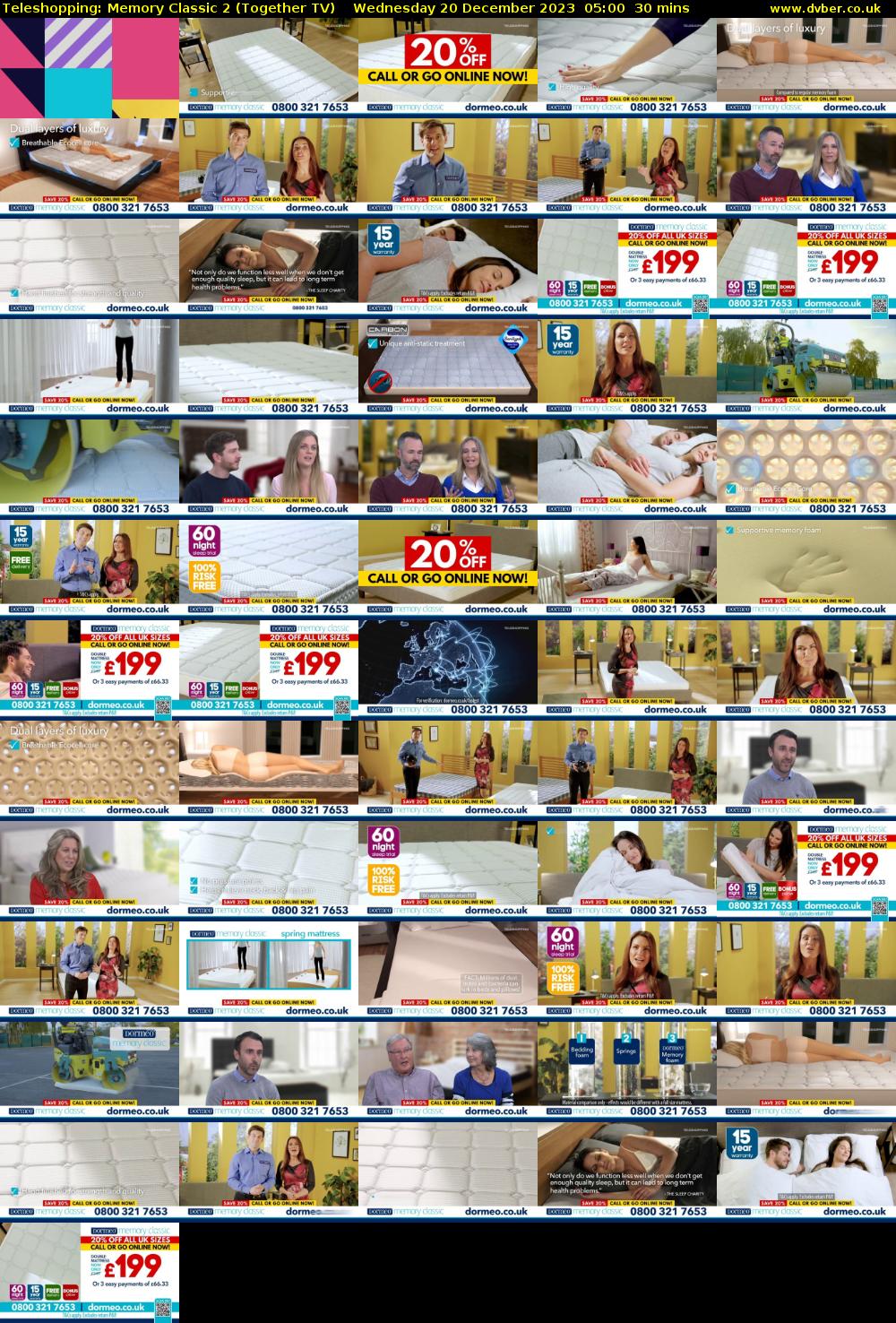 Teleshopping: Memory Classic 2 (Together TV) Wednesday 20 December 2023 05:00 - 05:30