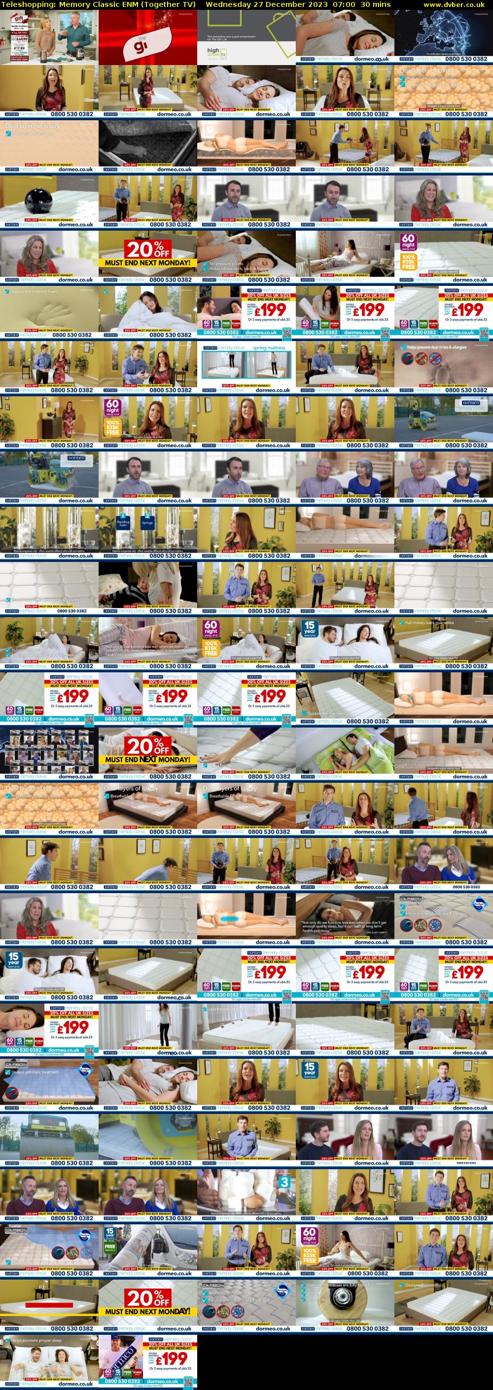 Teleshopping: Memory Classic ENM (Together TV) Wednesday 27 December 2023 07:00 - 07:30