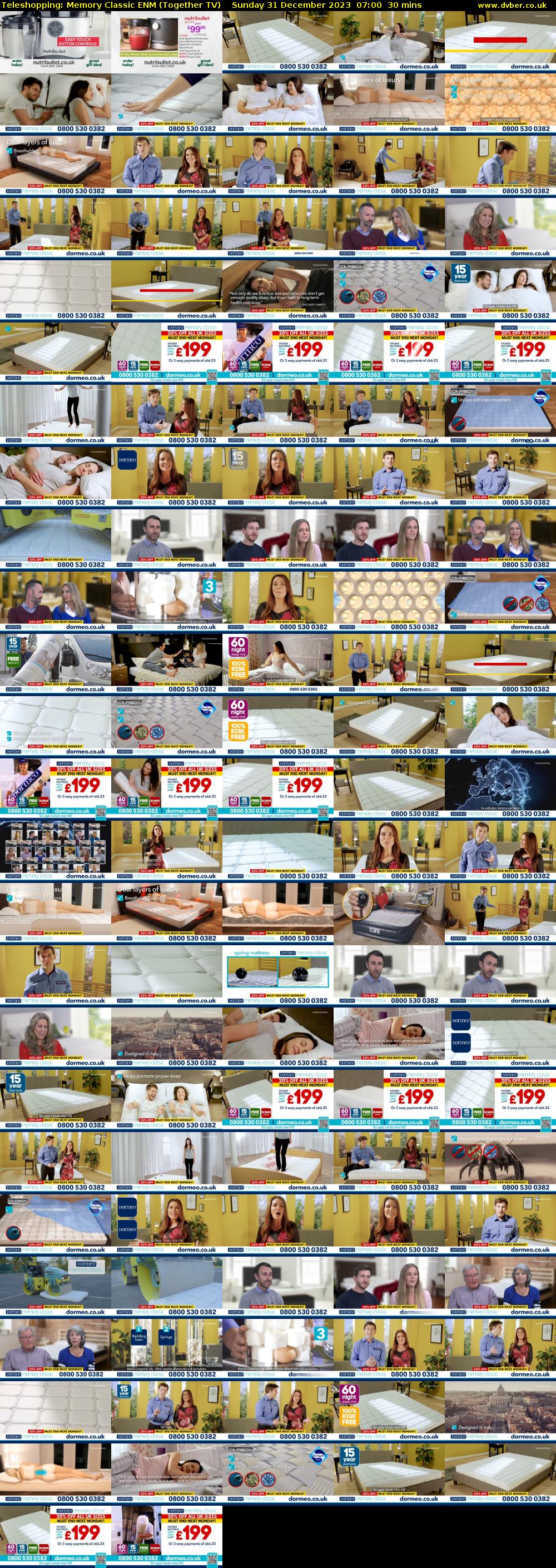 Teleshopping: Memory Classic ENM (Together TV) Sunday 31 December 2023 07:00 - 07:30
