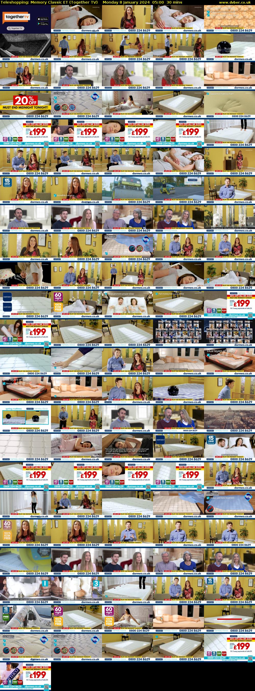 Teleshopping: Memory Classic ET (Together TV) Monday 8 January 2024 05:00 - 05:30