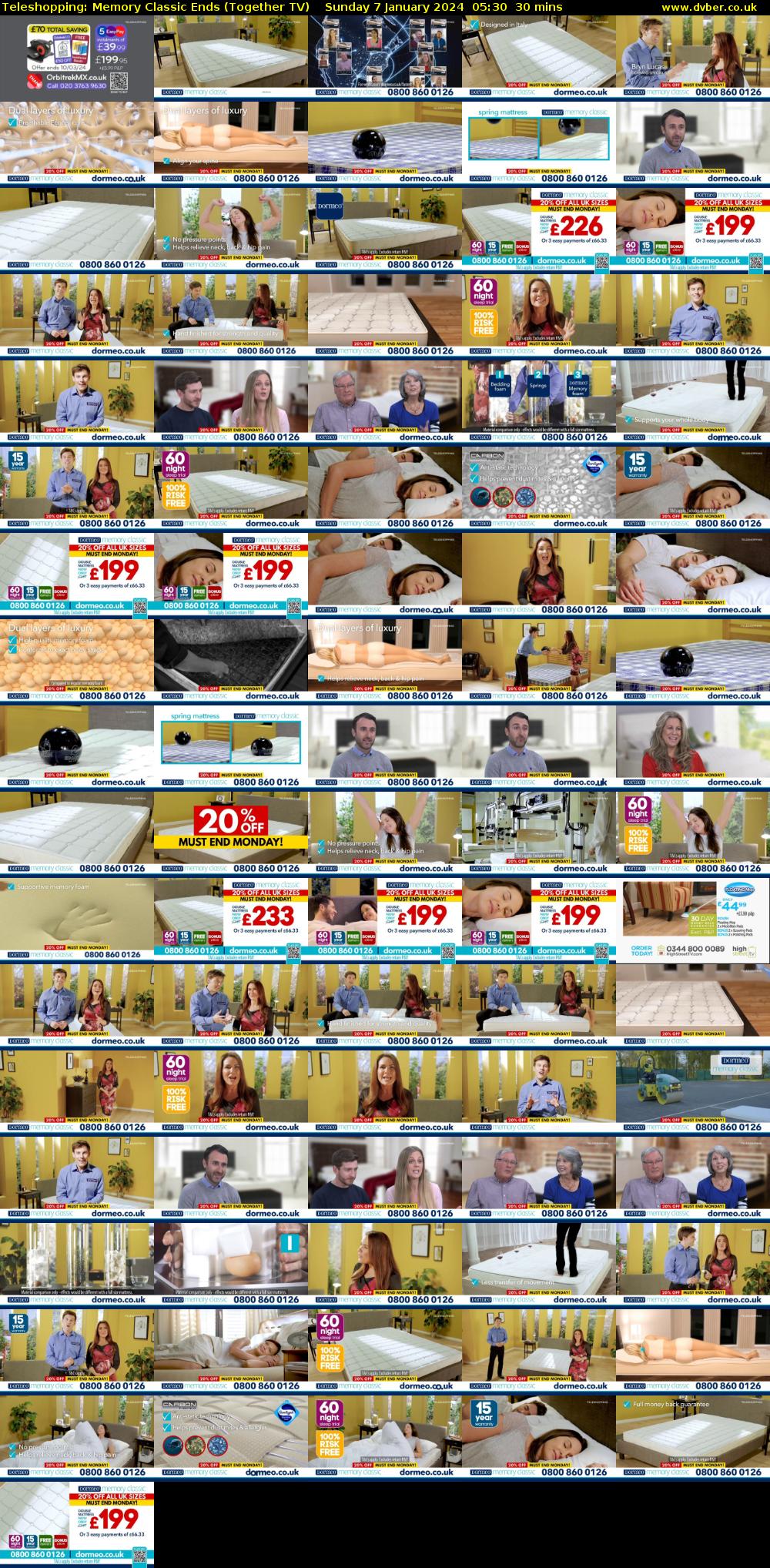 Teleshopping: Memory Classic Ends (Together TV) Sunday 7 January 2024 05:30 - 06:00