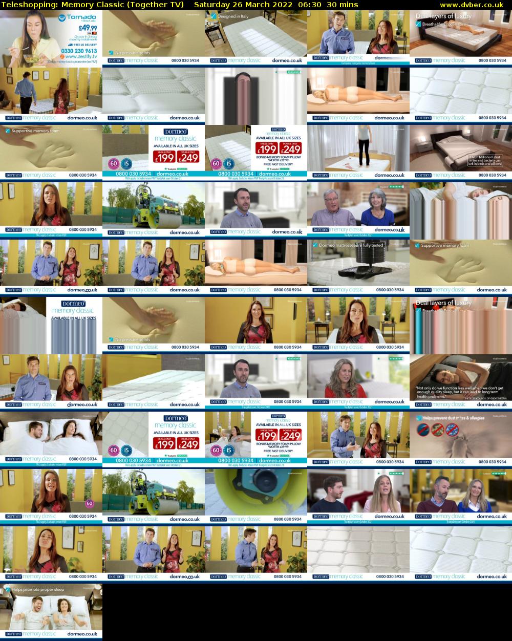 Teleshopping: Memory Classic (Together TV) Saturday 26 March 2022 06:30 - 07:00