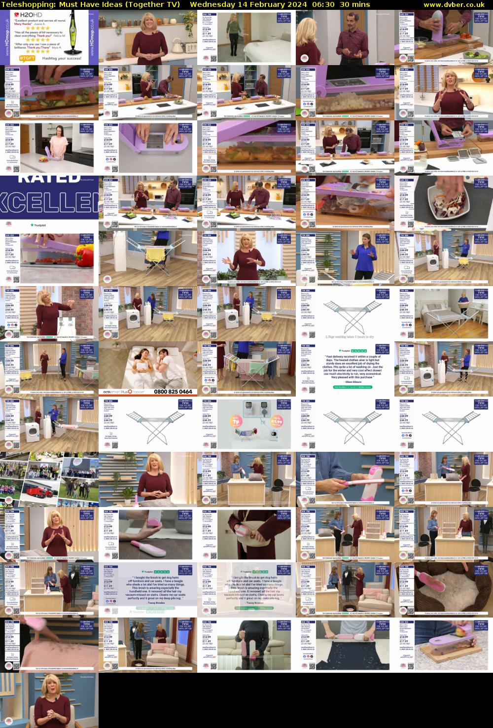 Teleshopping: Must Have Ideas (Together TV) Wednesday 14 February 2024 06:30 - 07:00