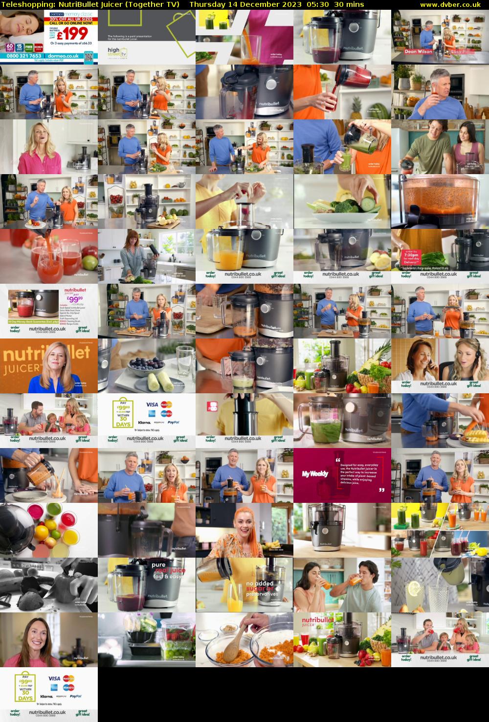 Teleshopping: NutriBullet Juicer (Together TV) Thursday 14 December 2023 05:30 - 06:00