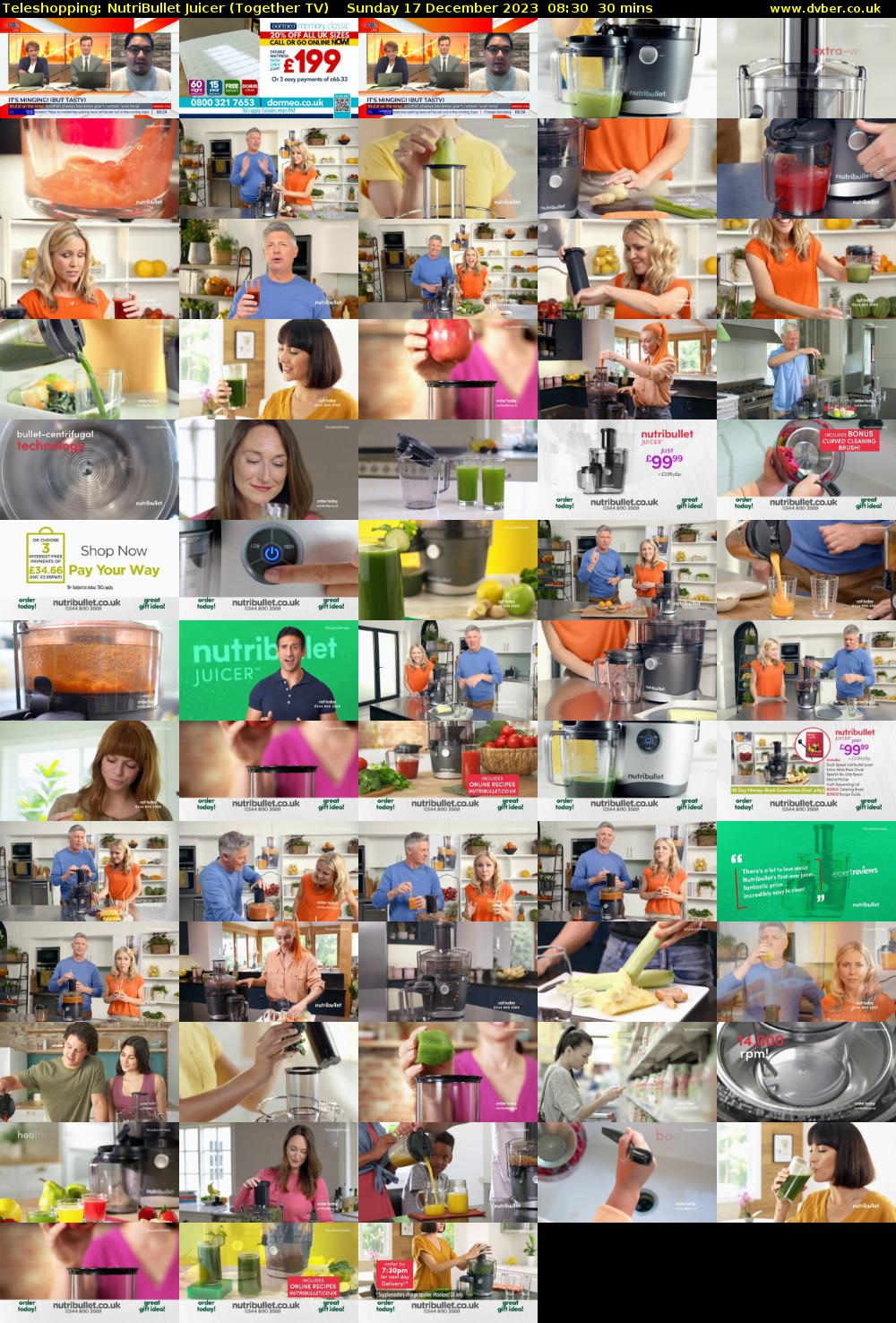 Teleshopping: NutriBullet Juicer (Together TV) Sunday 17 December 2023 08:30 - 09:00