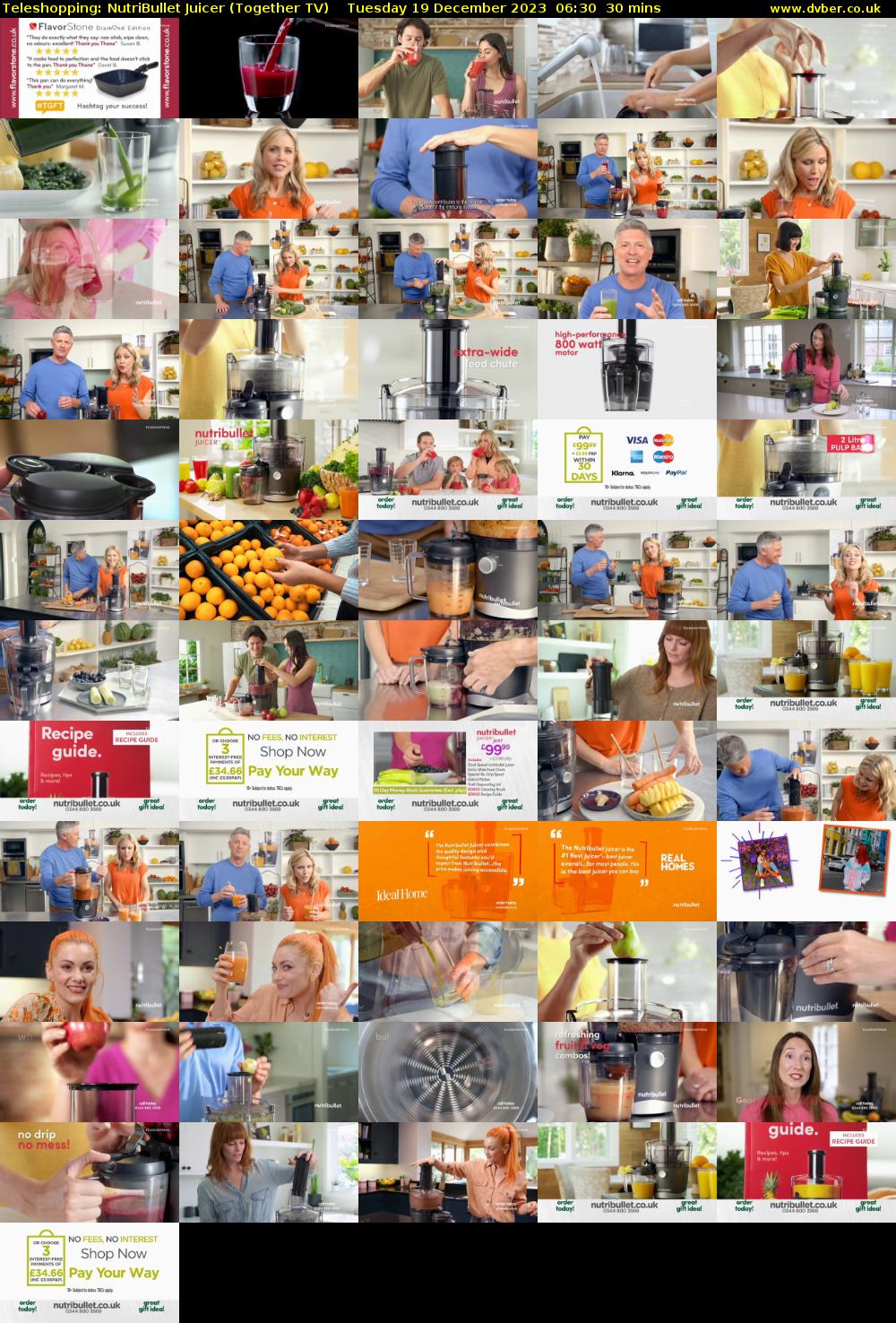 Teleshopping: NutriBullet Juicer (Together TV) Tuesday 19 December 2023 06:30 - 07:00