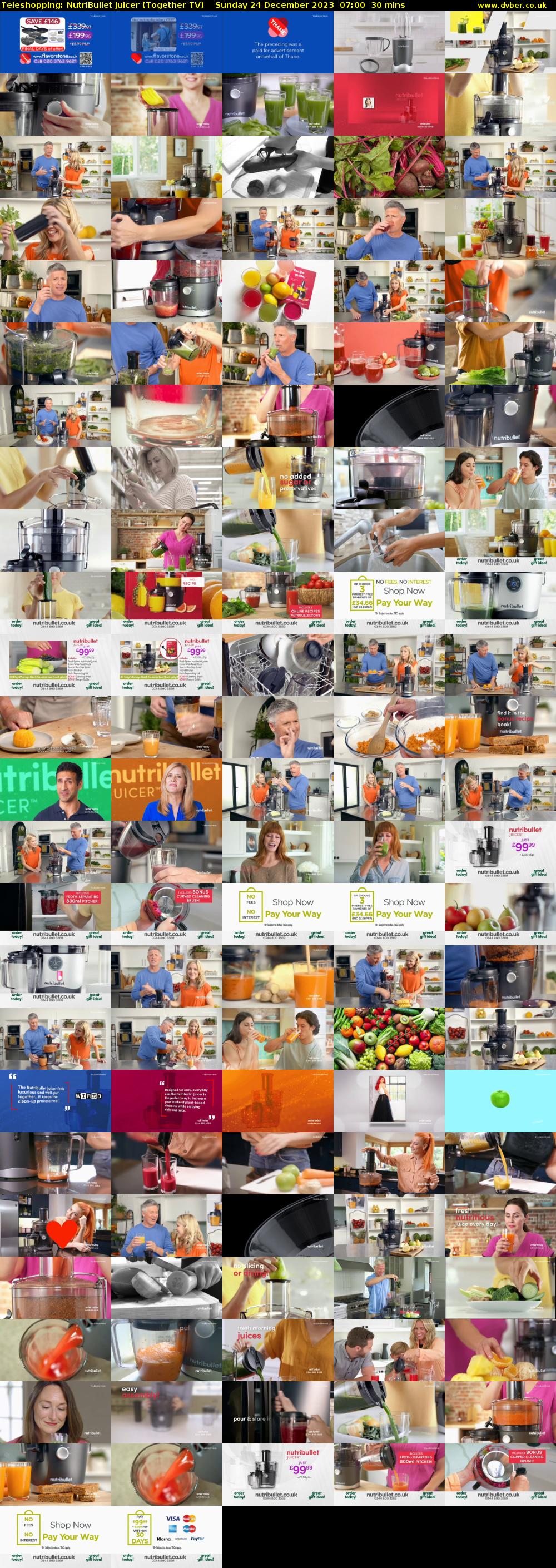 Teleshopping: NutriBullet Juicer (Together TV) Sunday 24 December 2023 07:00 - 07:30