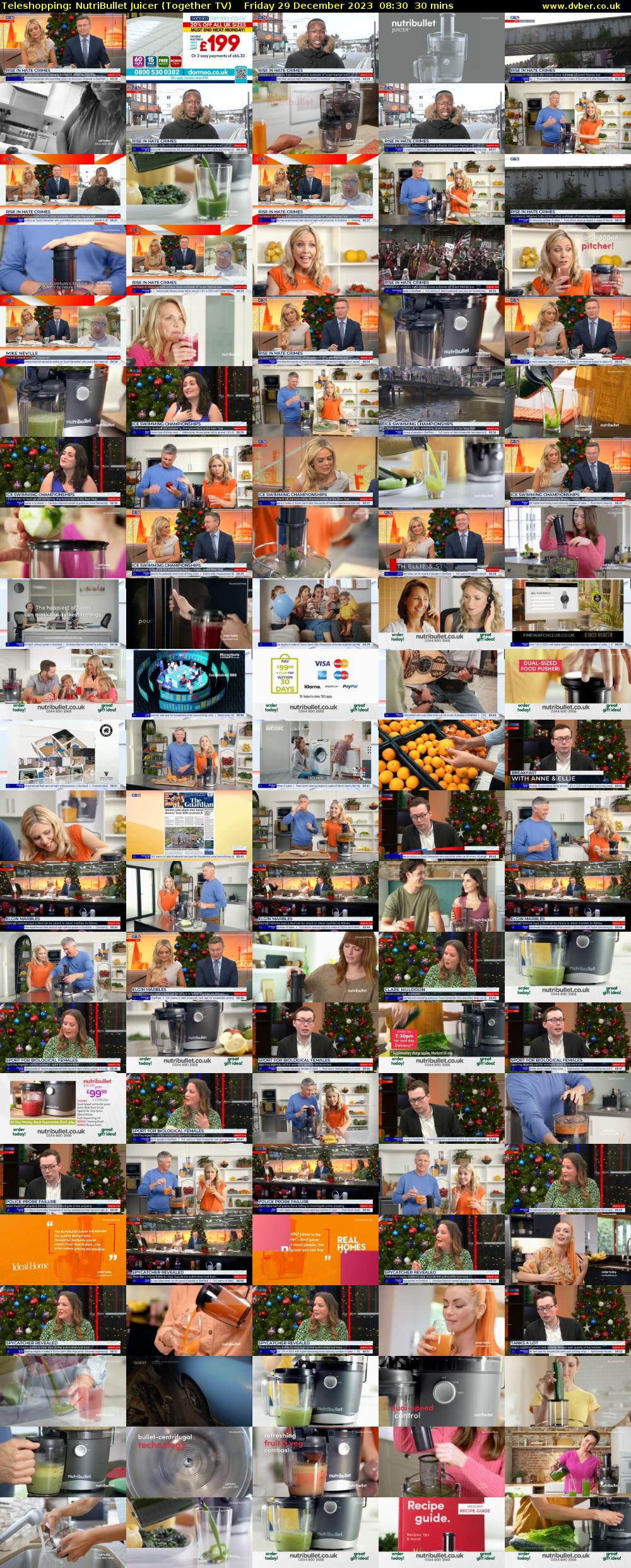 Teleshopping: NutriBullet Juicer (Together TV) Friday 29 December 2023 08:30 - 09:00